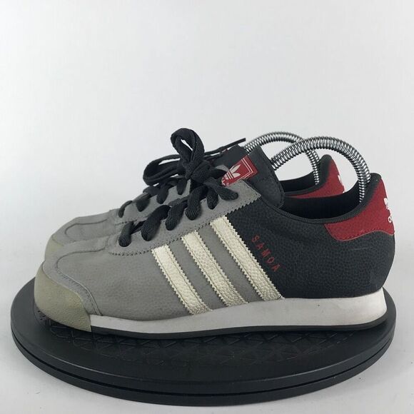 Adidas Samoa Gray/Black Athletic Running Shoes D74337 Youth Size 5.5Y - Picture 8 of 12